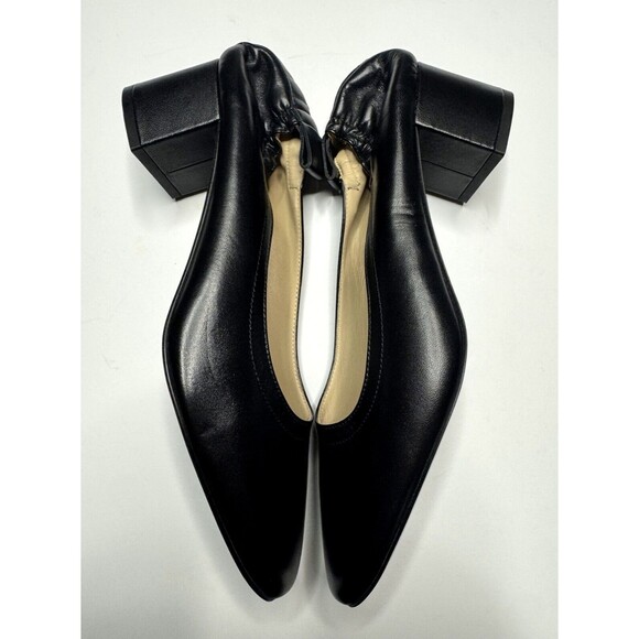 Everlane Size 10 The Day Heel Black Leather Block Round Toe Slip On NWOT - Picture 7 of 13